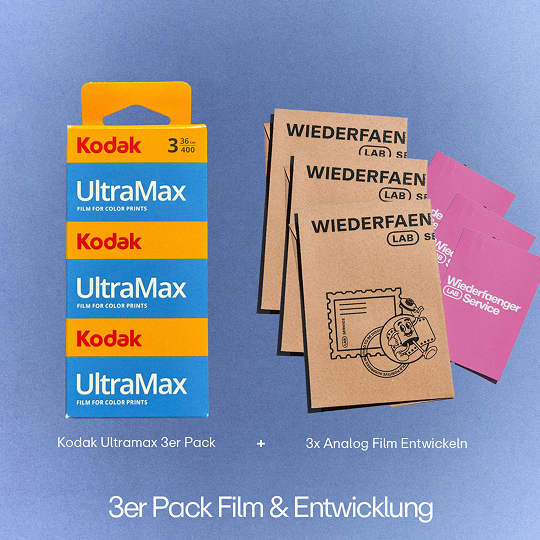 Kodak UltraMax 400 Dreierpack + 3x Film Entwickeln
